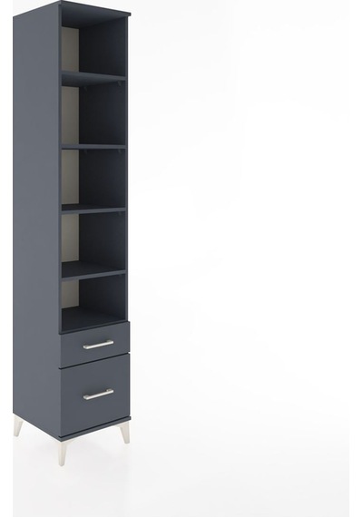 Hyperion Dolap 5 Raflı 2 Çekmeceli 44x44x221 Antrasit-antrasit Antrasit