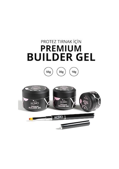 Momo Professional Premium Builder Gel Protez Tırnak Jeli No.06 Pembe 35 gr