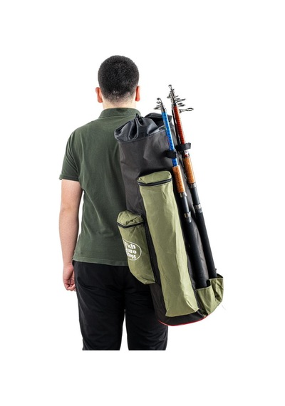 Euro Fish Kamış Çantası Boru Tipi Haki-siyah 80 Cm 38006