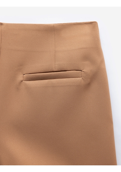 Koton Regular Fit Tek Cep Detaylı Mini Şort Etek Deve Tüyü 5sak70170pw Taba