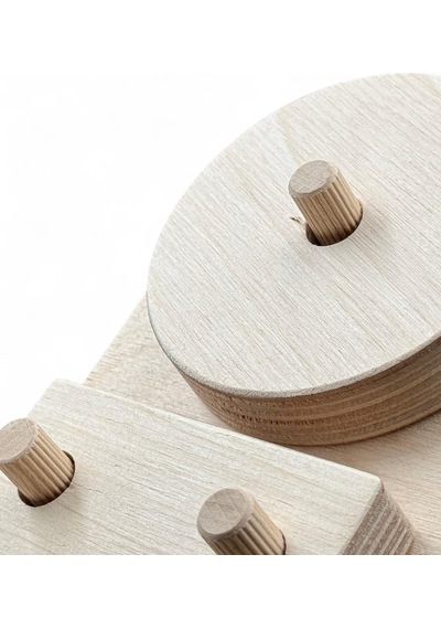 Ahşap 4'lü Puzzle Geometrik Yapboz