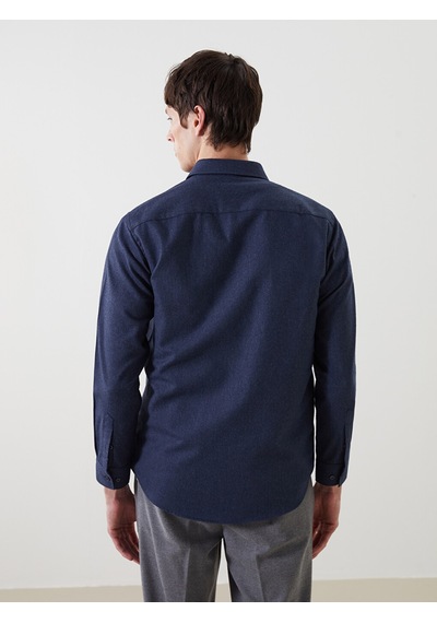 Lcw Vision Lacivert Slim Fit Uzun Kollu Erkek Gömlek