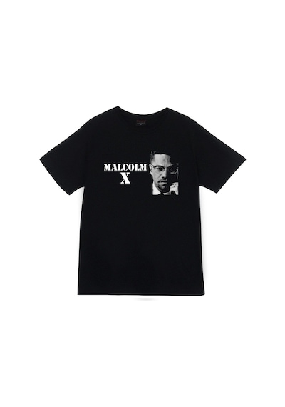 Stoned&Fame Malcolm X Baskılı T-shirt SIYAH