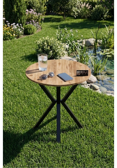 Yuvarlak Masa Atlantik Kahverengi 70 Cm Çok Renkli
