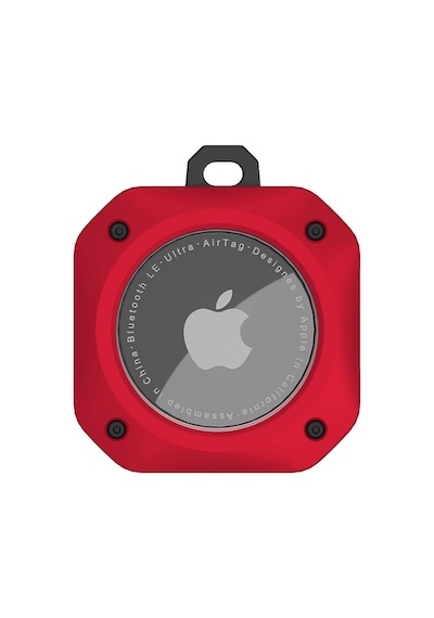 Buff Tagsafe Proshield Taşınabilir Anahtarlık Apple Uyumlu AirTag Kılıf Red