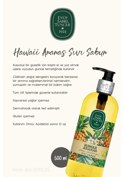 9 Al 7 Öde Sıvı Sabun Hawaii Ananas 500 Ml Ve Rosıe Hediyeli