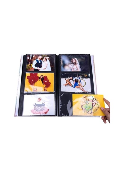 Rs307 Fotoğraf Albümü 10x15cm 300 Fotoğraf Kapasiteli Çiçekler Desenli Lüks Albüm