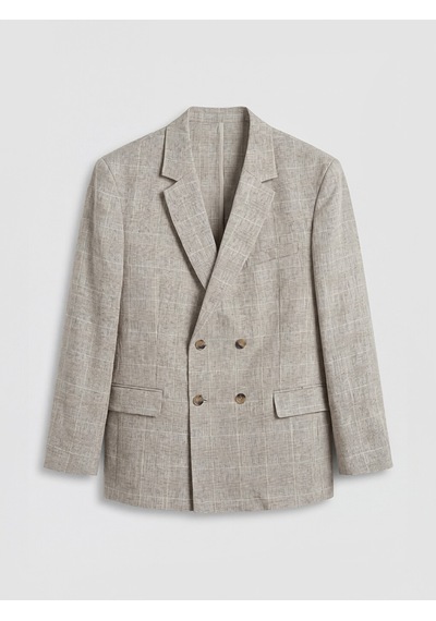 Lcw Vision Bej Regular Fit Keten Karışımlı Erkek Blazer Ceket