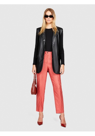 Sisley Viskoz Karışımlı Havuç Kesim Jakarlı Pantolon Kadın Mor Pantolon - 323a47r8lf03q