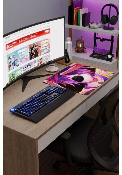 No Game No Life Anime V3 - 48x40 Xl Gaming Kauçuk Kaymaz Taban Mouse Pad Fare Altlığı