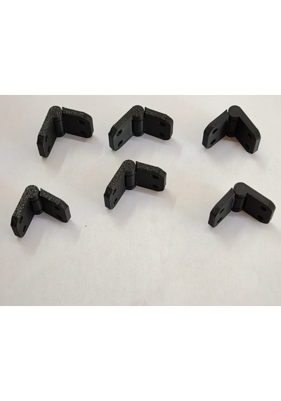 40x20.5 Mm Plastik Siyah Menteşe - 4 Delikli Çok Amaçlı Kapak Menteşesi 6 Adet