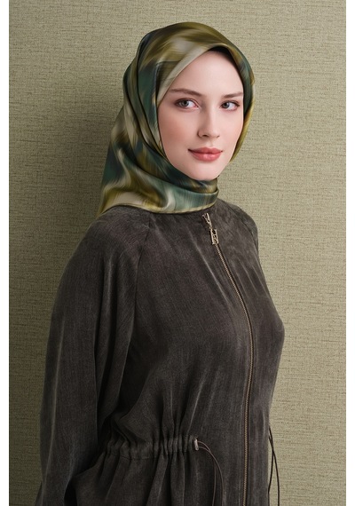 Armine Sura İpek Eşarp 2026-2027 - Sonbahar Kış-asm9605 Yeşil