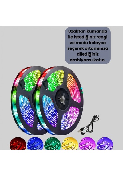 Enerji Tasarruflu Rgb Şerit Led 5 Metre 44901790