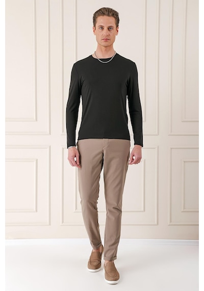 Efor Ts 870 Slim Fit A.kahve Spor T-shirt Kahverengi