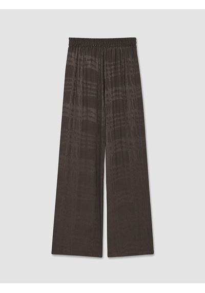 Lcw Everyday Kahverengi Loose Fit Ekose Kadın Pantolon