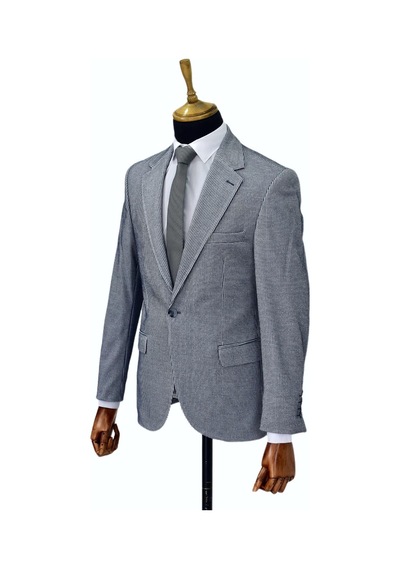 Erkek Tek Spor Ceket Çift Yırtmaçlı Bgl-st03982 Lacivert