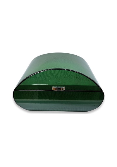 Lubinski İtaly Oval Humidor Puro Kutusu Lizard Yeşil 60's