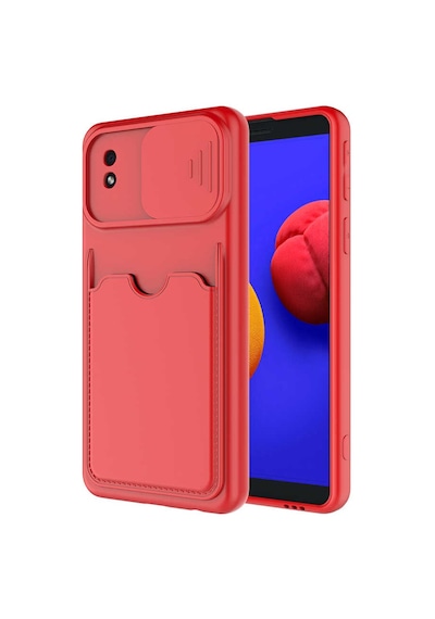 Zore Galaxy Uyumlu A01 Core Kılıf Kartix Kapak - Kırmızı Kirmizi