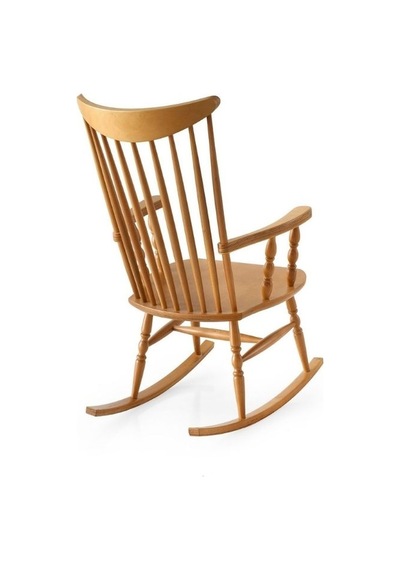 Willlow Rocker Ahşap Sallanır Sandalye Natürel