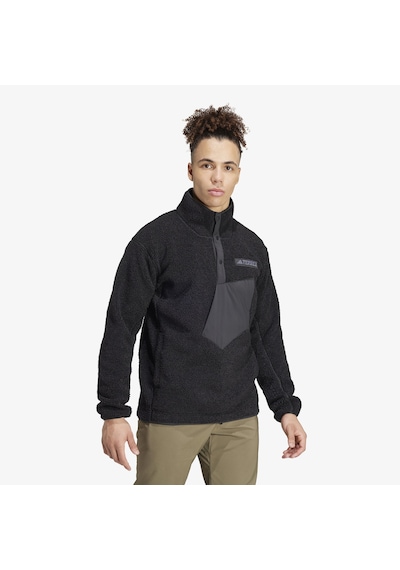 Adidas Terrex Xploric High Pile Fleece Pullover Erkek Siyah Yürüyüş Polar Iw0231