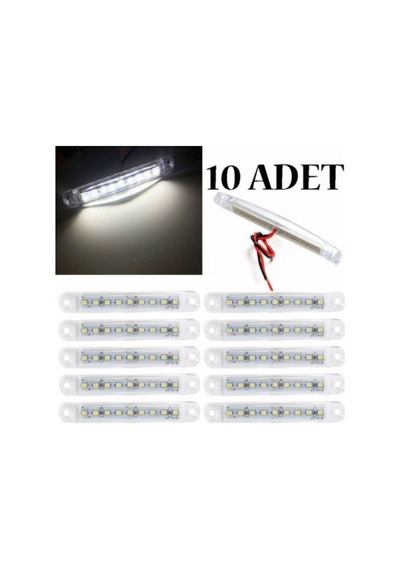 10 Adet 9 Led'li Parmak Led Beyaz Kamyon Tır Ve 12/24 Volt Araçlar Aksesuar Dorse & Etek Lambası
