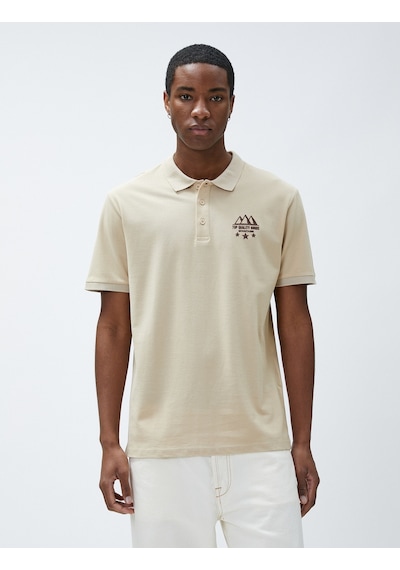 Koton Polo Yaka Tişört Dar Kesim Düğmeli Kısa Kollu Manzara Işlemeli Bej 3Sam10057Mk 3Sam10057Mk050 Ekru Koton Polo Yaka Tişört Dar Kesim Düğmeli Kısa Kollu Manzara Işlemeli Bej 3Sam10057Mk 3Sam10057Mk050 Ekru