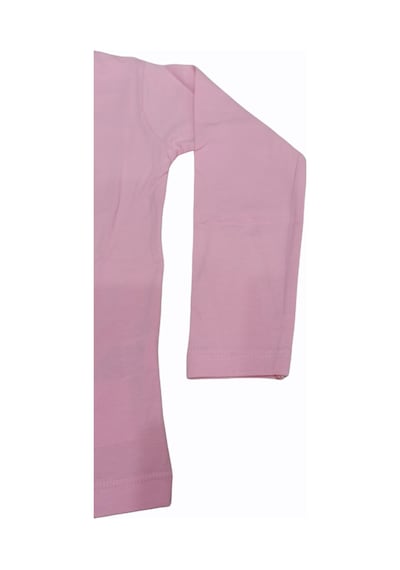 Özdemirli Bebe Basic Düz Bisiklet Yaka Uzun Kollu Likralı Badi Sweat T-shirt Pembe