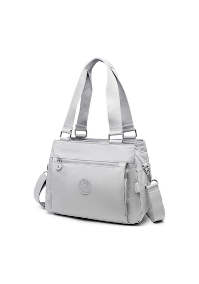 Smart Bags 1125 Krınkle Kumaş Omuz Çantası (Açık Gri) Açık Gri