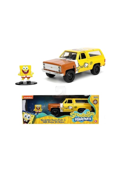 Sponge Bob Figür Ve 1980 Chevy K5 Blazer