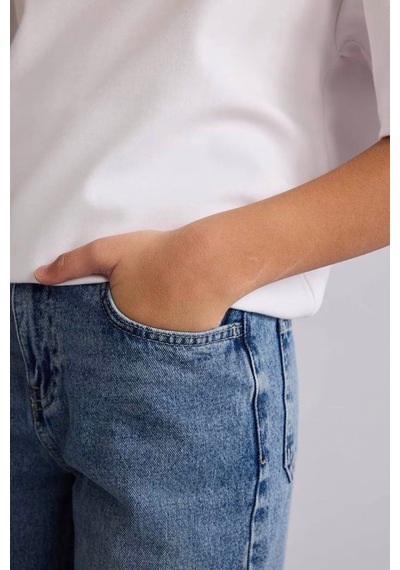 Defacto Wıde Leg Jean Pantolon Erkek Çocuk F9439a826smnm39 Mavi-nm39