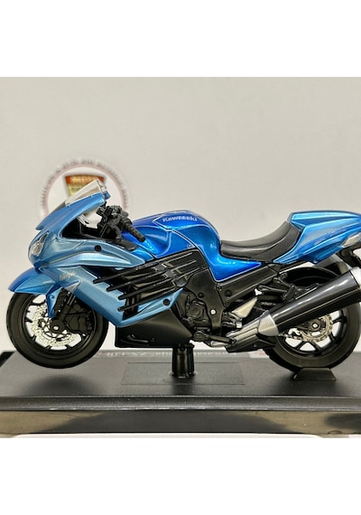 Kawasaki Ninja Zx-14r 1:18 Diecast Metal Model Motosiklet Maisto Mavi