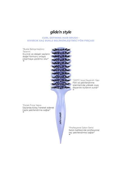 Defacto Glide'n Style Kıvırcık Saç Bukle Fırçası H4966AXNS