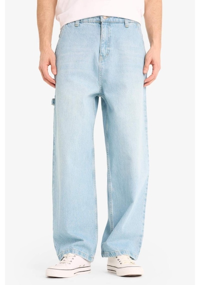 DeFacto %100 Pamuk Skater Fit Geniş Kalıp Yüksek Bel Geniş Paça Jean Pantolon F3925AX25SMNM39 DeFacto %100 Pamuk Skater Fit Geniş Kalıp Yüksek Bel Geniş Paça Jean Pantolon F3925AX25SMNM39