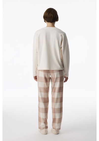 Penti Bej Quinn Checked Flanel Ekoseli Pijama Altı