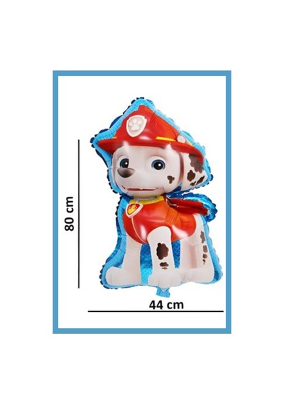 Folyo Balon Paw Petrol Polis Köpek Doğum Günü Parti Balonu 80 44 Cm Helyum Uyumlu Mavi