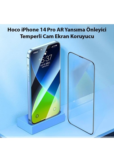 Hoco Apple iPhone Uyumlu 14 Pro Ar Yansıma Önleyici Temperli Cam Ekran Koruyucu-1852