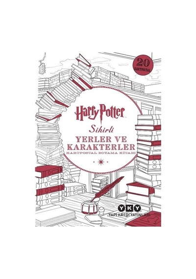 Harry Potter Sihirli Yerler ve Karakterler - Kartpostal Boyama Kitabı- Yapı Kredi Yayınları