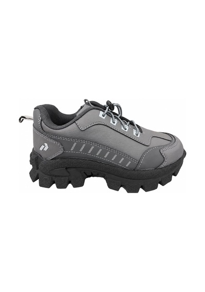 Promax Çocuk Gri Outdoor Lastikli Pratik Bağcık Sistemli Kalın Tabanlı Bot