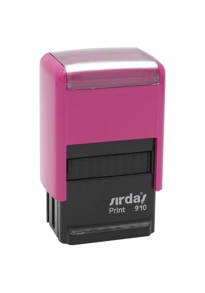 Sırdaş İsim Ünvan Kaşesi 910 Pembe Makina - Mavi Mürekkep