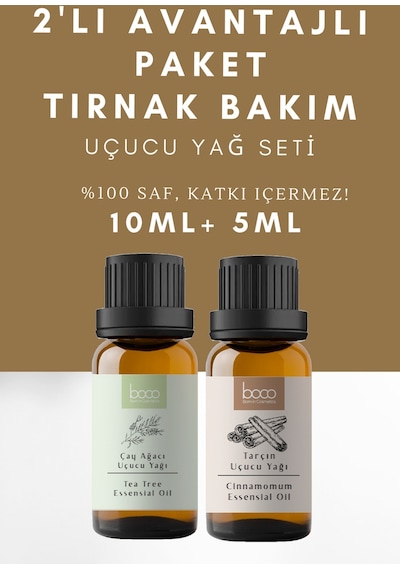 Boco Born In Cosmetics Çay Ağacı + Tarçın %100 Saf Uçucu Yağı 2 x 15 ML