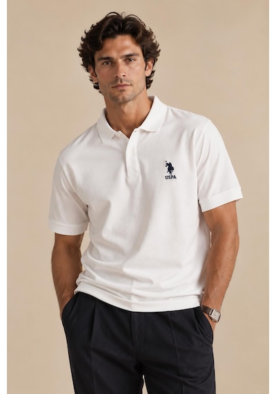 Alexandergardi Polo Yaka Düğmeli T-shirt Beyaz