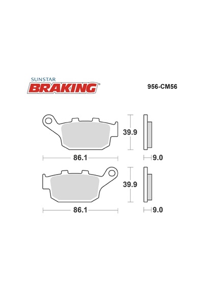 Sinterli Arka Fren Balatası / Zontes / 350 / 350cc / Arka / 2023-2024