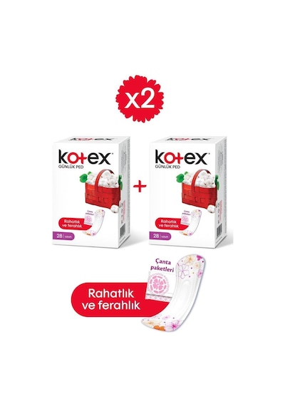 Kotex Anydays Uzun 28'li Günlük Ped 2 kutu