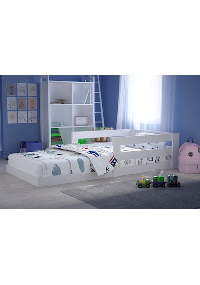 Tuliplife Montessori MDF Karyola Beyaz 90x190 Yatak Uyumlu 