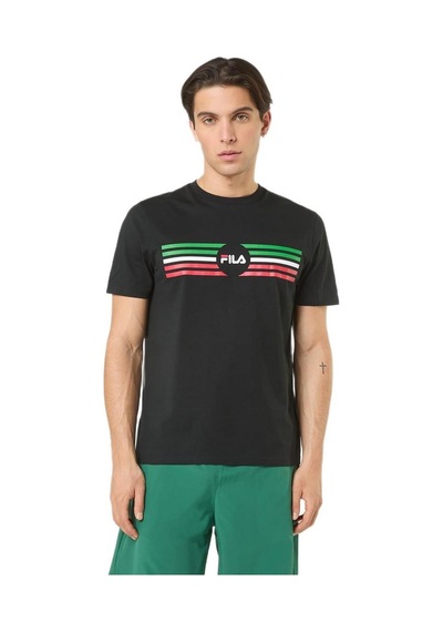 Fila Fam1221.80010 Padule Regular Logo Graphic Erkek Spor Tişört Siyah
