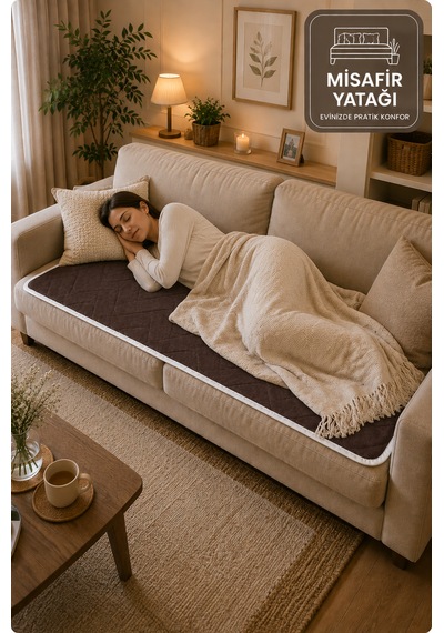 Zish Tekstil Flexı 5 Cm 160x200 Katlanır Kamp Yatağı Karavan, Misafir Ve Anne Yanı Yatağı Kahverengi