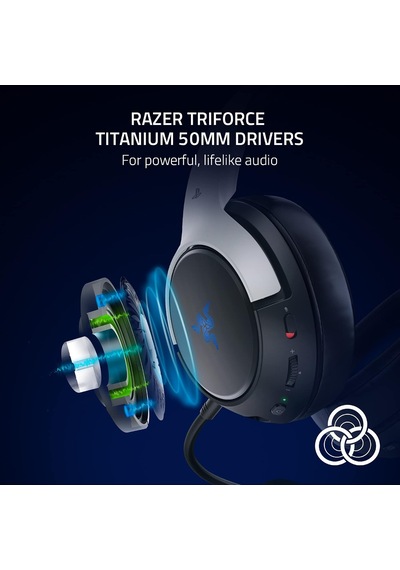 Hyperspeed Playstation Licensed - Playstation İçin Kablolu Oyun Kulaklığı Triforce 50 Mm, Hyperclear Mikrofon, 3,5 Mm Jak, Platformlar Arası Uyumluluk Beyaz Diğer