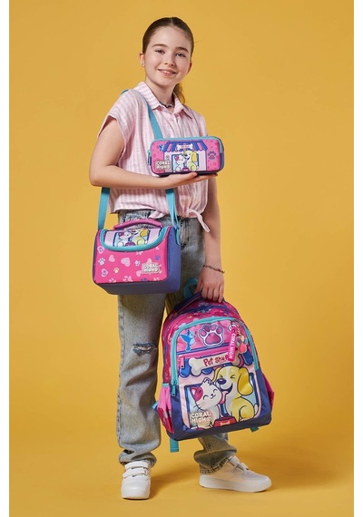 Coral High Kids Kedi Köpek Desenli 3 Lü Okul Çanta Seti Set0123646