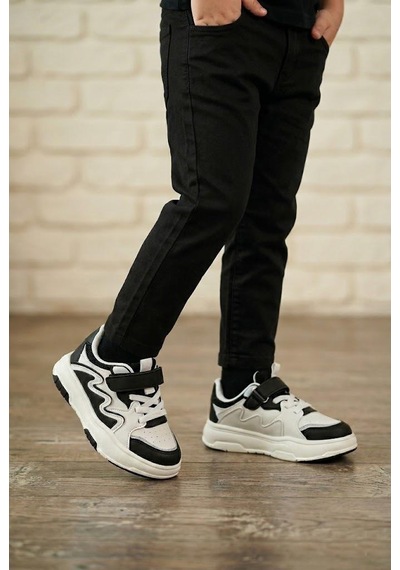 Fort Odessa Cool Hafif Rahat Sneaker Çocuk Ayakkabı Siyah - Beyaz