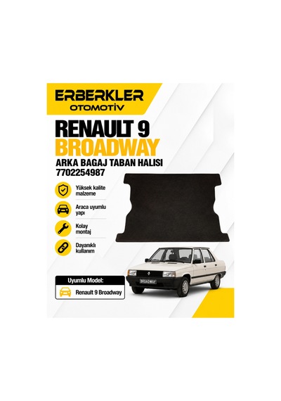 Renault 9 Broadway Arka Bagaj Taban Halısı 7702254987 - Erb1501